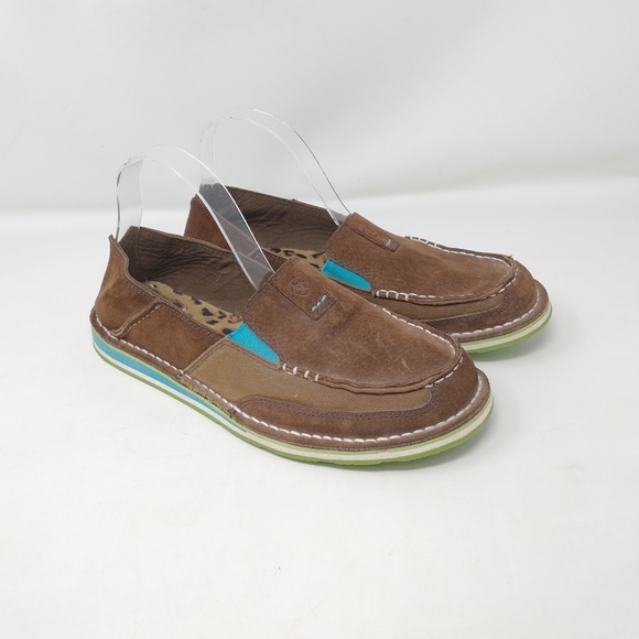 Ariat Leather Slip On Comfort Loafers Women's Size 10 - Picture 1 of 10